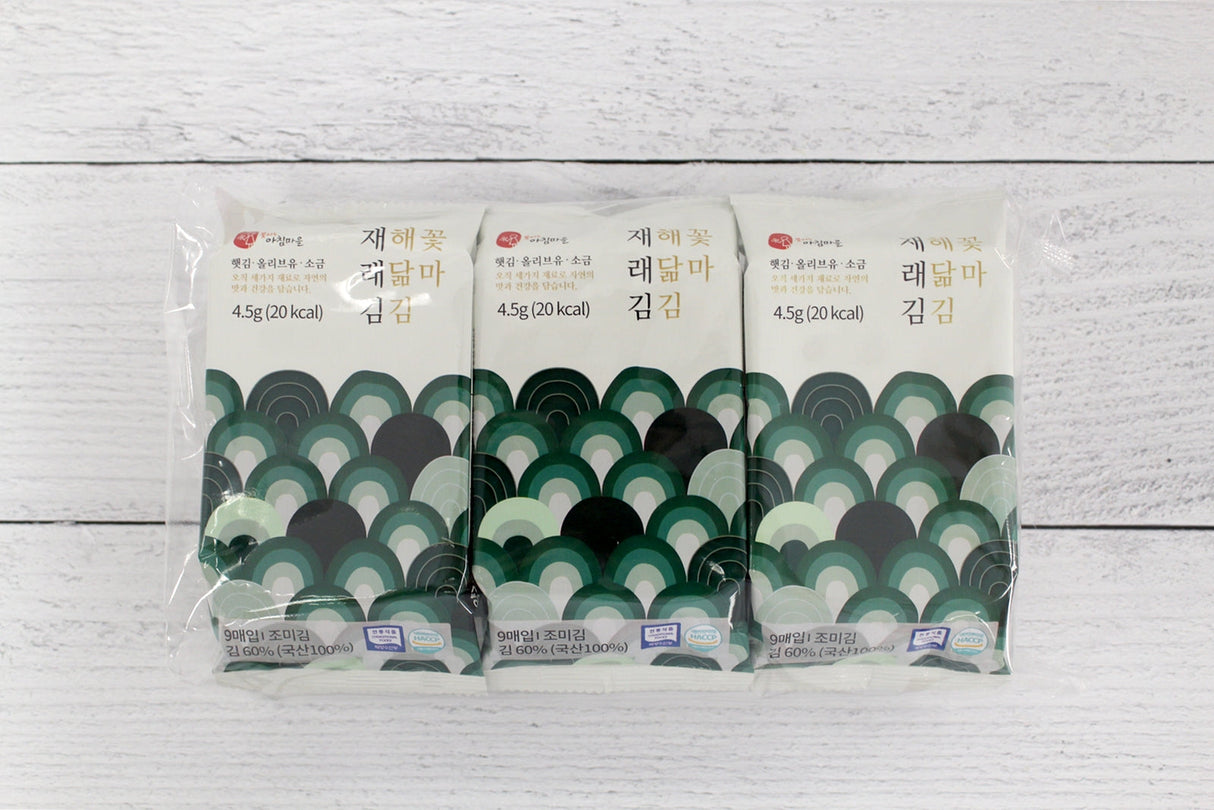 [Free Separate Shipping] Haedam Gim Traditional Seaweed Lunchbox Seaweed 72 Packs (6 Packs x 12 Sets)