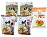 [Free Separate Shipping] Pulmuone Jjolmyeon and Kalguksu Set (2 packs of Anchovy Kalguksu, 2 packs of Clam Kalguksu, 1 pack of Fresh Jjolmyeon)