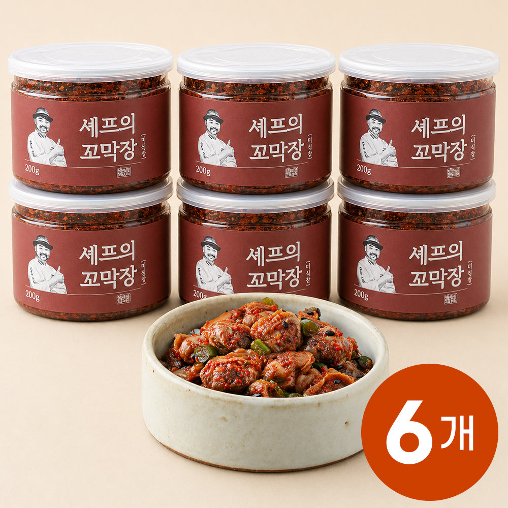 [Free Separate Shipping][Kkotma Fresh] Chef Choi In-seon's Cockle Paste Bibim Sauce 200g x 6
