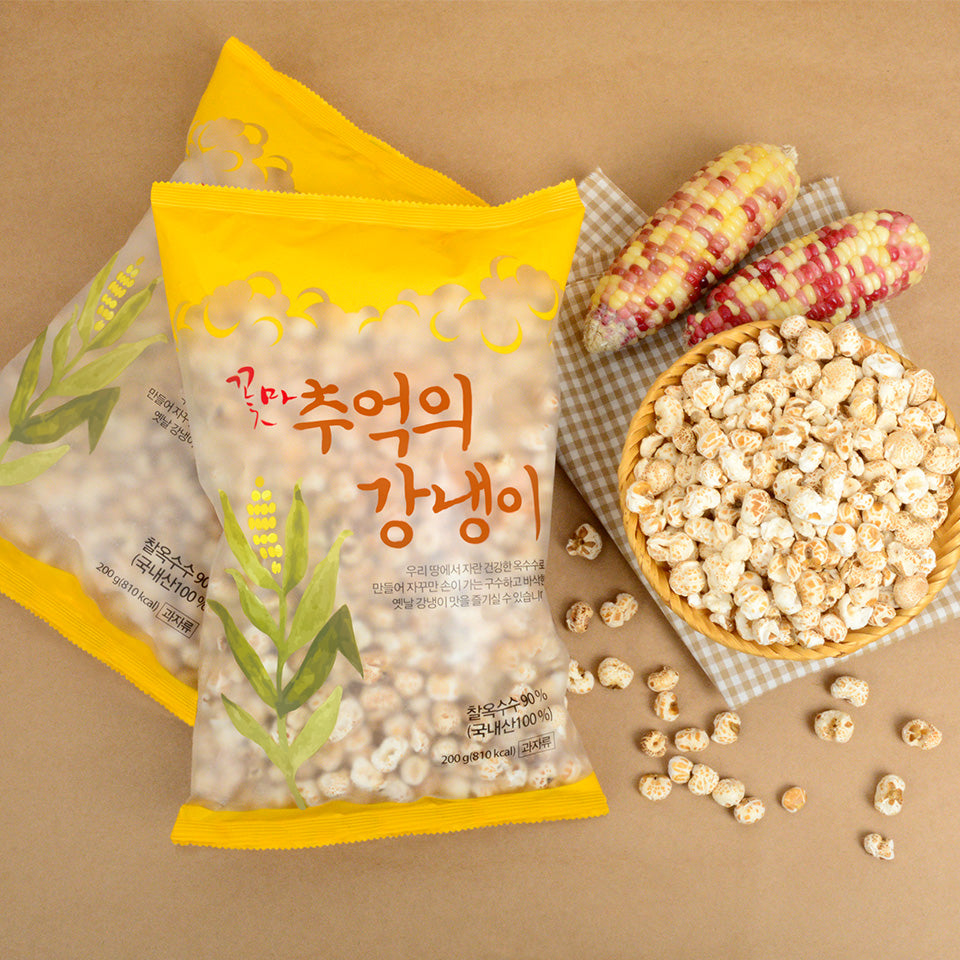 [무료별도배송]꽃마 추억의 강냉이 200g X 16봉 </br> 유통기한: 2025년 12월 6일