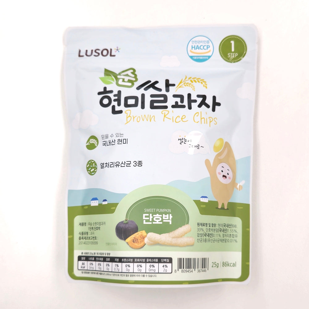 Rusol Pure Brown Rice Cracker Stage 1 Sweet Pumpkin 25g