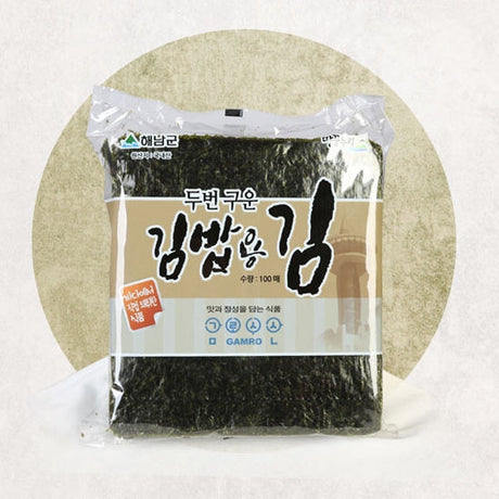 땅끝누리 두번 구운 김밥김 100매 x 5팩 유통기한: 2026년 4월 25일