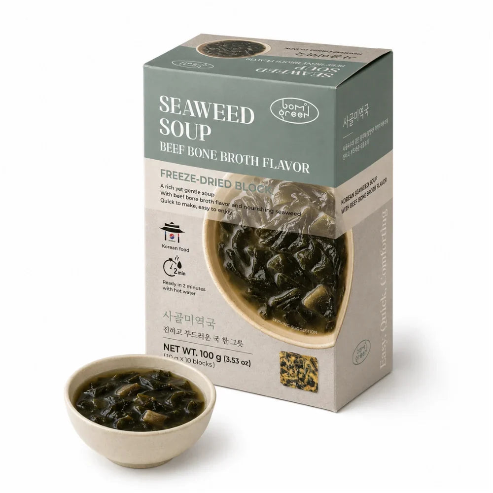 Bomgreen - Freeze-dried Beef Bone Broth Seaweed Soup 100g (10g x 10 packets)