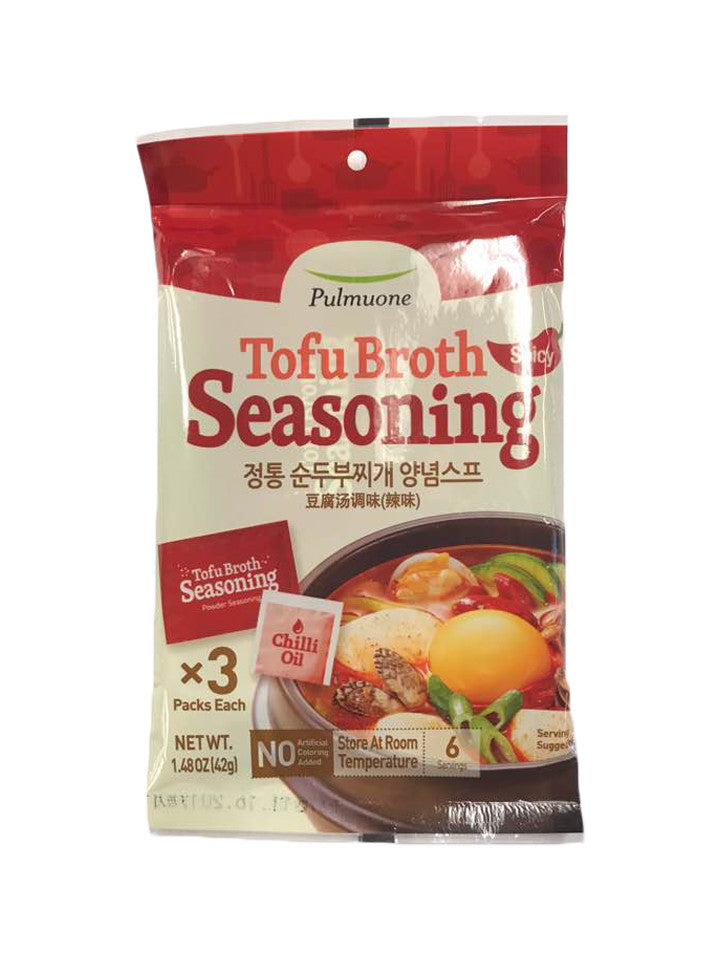 [Pulmuone] Soft Tofu Stew Seasoning Set (Traditional*2 packs, Seafood*2 packs)