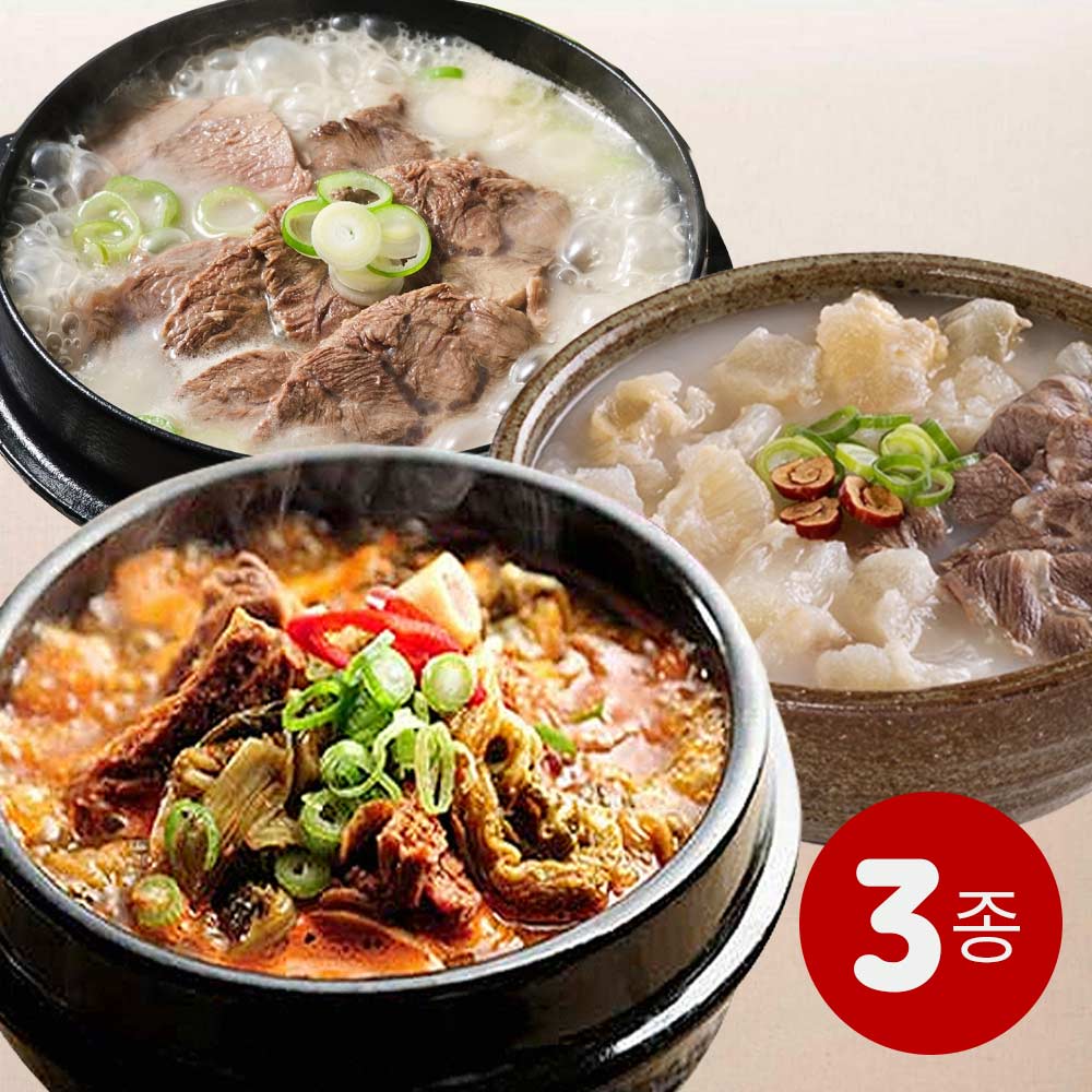 [Free Separate Shipping] [Kkotma Fresh] Rich Broth Hearty Soup Set for 6 Servings (Total 3 Types)