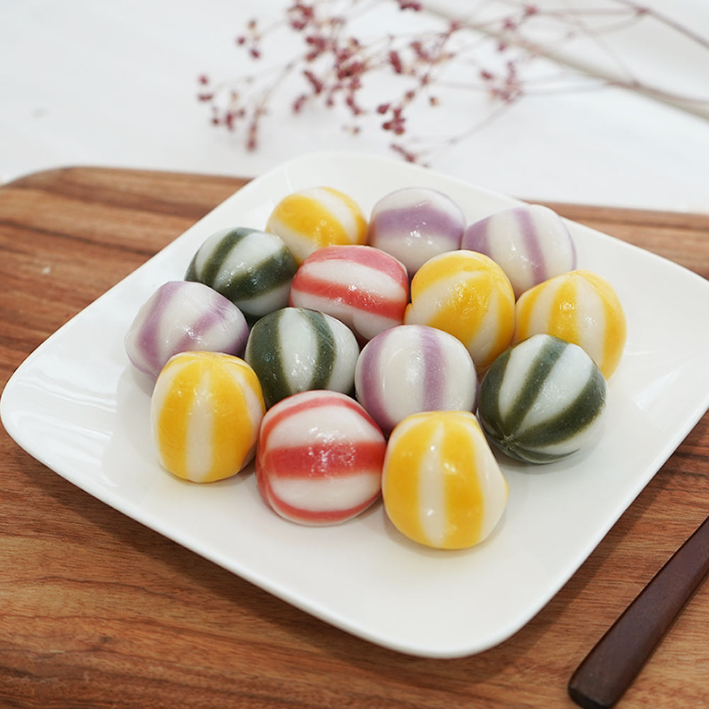[Free Separate Shipping] Siru & Banga 6-Piece Rice Cake Set (Red Bean Paste Sliced Rice Cake, Cream Cheese Glutinous Rice Cake, Tiramisu Glutinous Rice Cake, Five-Color Bangul-tteok, Five-Color Bead Rice Cake, Five-Color Baram-tteok)