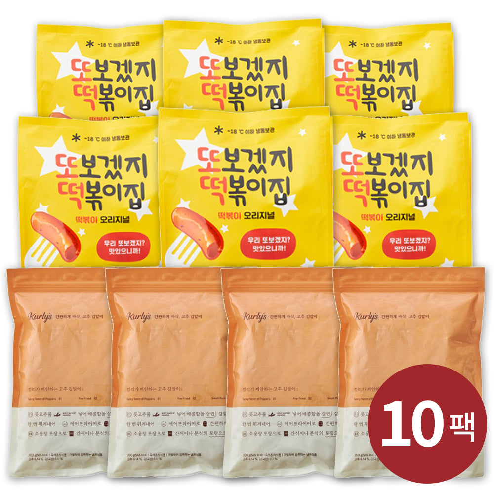 [Group Purchase] [Separate Shipping] Ttobogetji Tteokbokki + Kurly Chili Gimbap Total 10 Packs