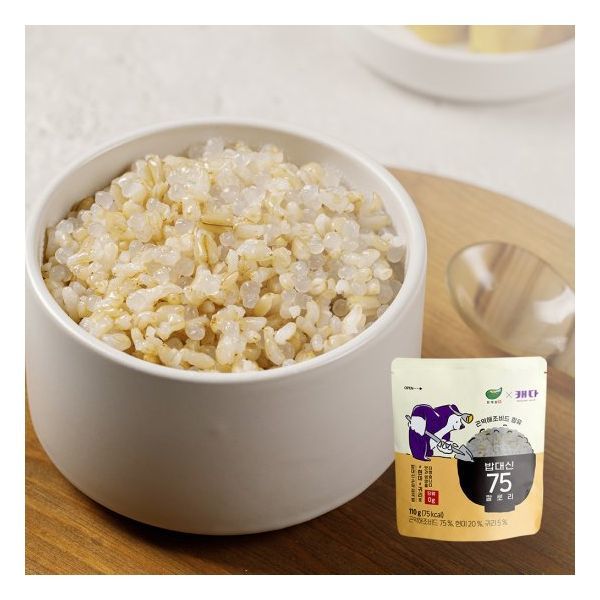 [Free Separate Shipping] Kaeda - 75 Calorie Oat Brown Rice Konjac Rice as a Rice Replacement 110g x 30 Packs