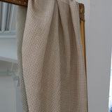 Sentimental Trickholic Gingham Check Waffle Gauze Picot Lace Blanket (Select Size)