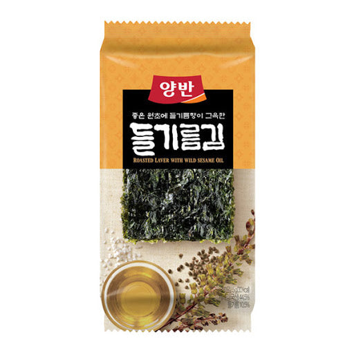 Yangban Perilla Oil-Coated Table Seaweed 5g * 12 Packs - Limited to 1 per order