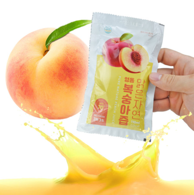 Fresh Fields Natural Peach Juice 110ml x 30 pouches (1 box)
