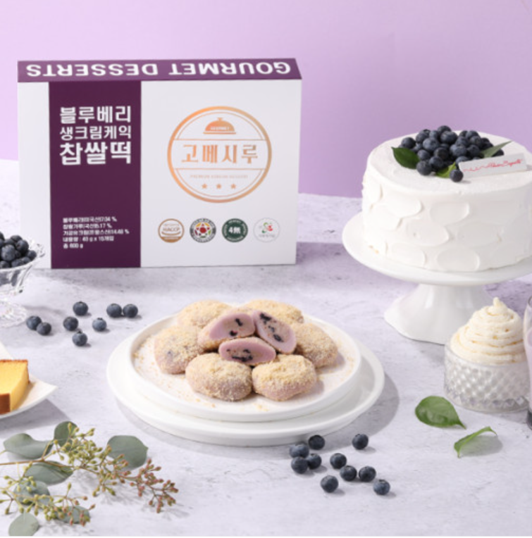 [MILLS EXPRESS] Gourmet Blueberries & Cream Rice Cake 600g (15 cakes)