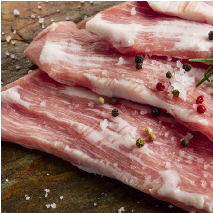 [MILLS EXPRESS] K-BBQ Sliced Pork Jowl (Hang Jeong Sal) 1lb