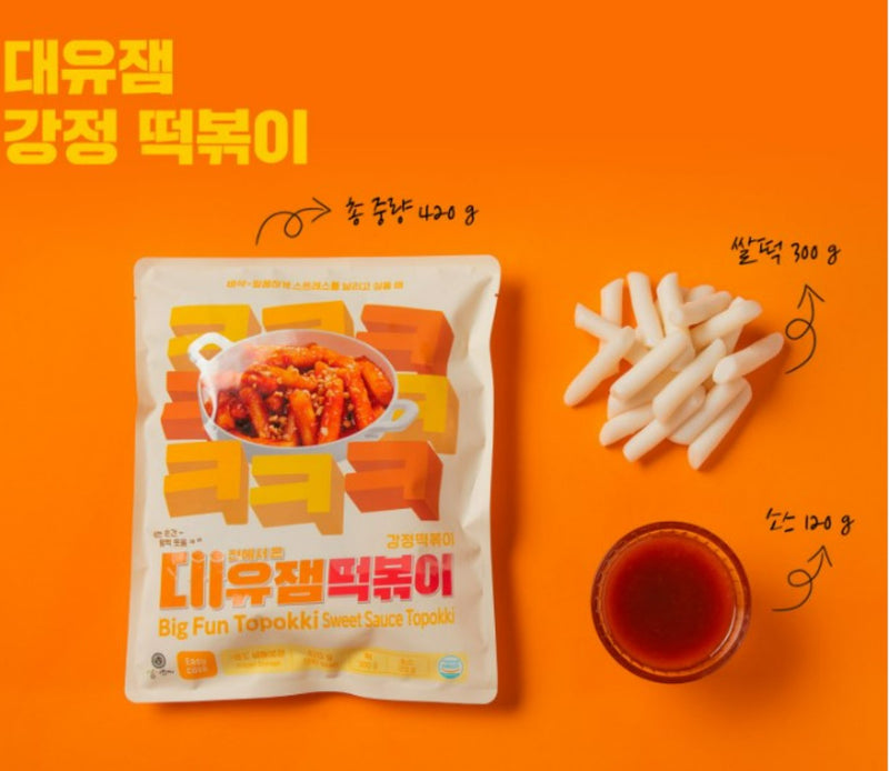 [MILLS EXPRESS] BIG FUN TOPOKKI Sweet Sauce Topokki 420g(,EXP.DATE:09/09/2023)