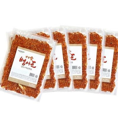 Spicy Seasoned Dried Whitebait (Baengeopo) 6 Bags per Box (12 sheets total)
