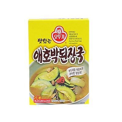 Ottogi Instant Soybean Paste (Doenjang) Soup with Zucchini (2 servings)
