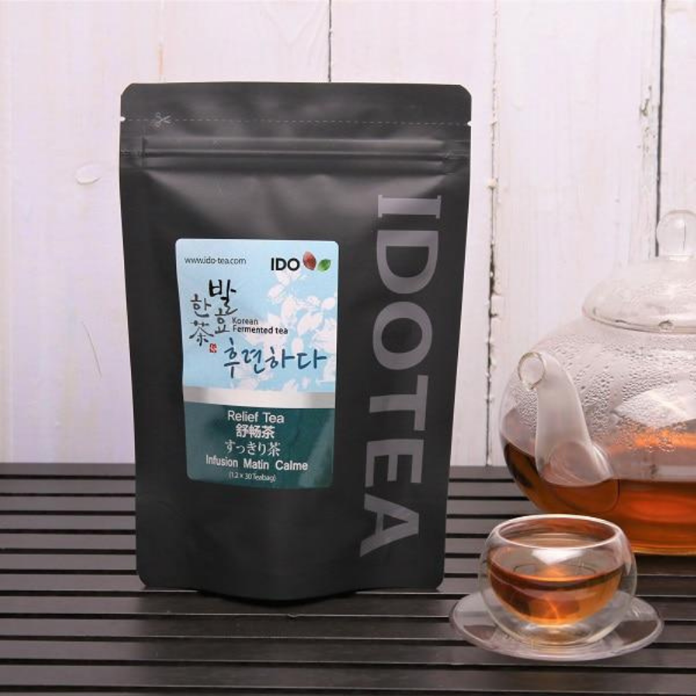 IDO Tea Fermented Herbal Tea - Relief Tea for Calming Effect (1.2g x 30 teabags)