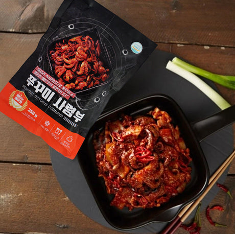 Enjoy the Happy Table EXTRA SPICY Baby Octopus Stir-Fry Mix at Seoul Mills.