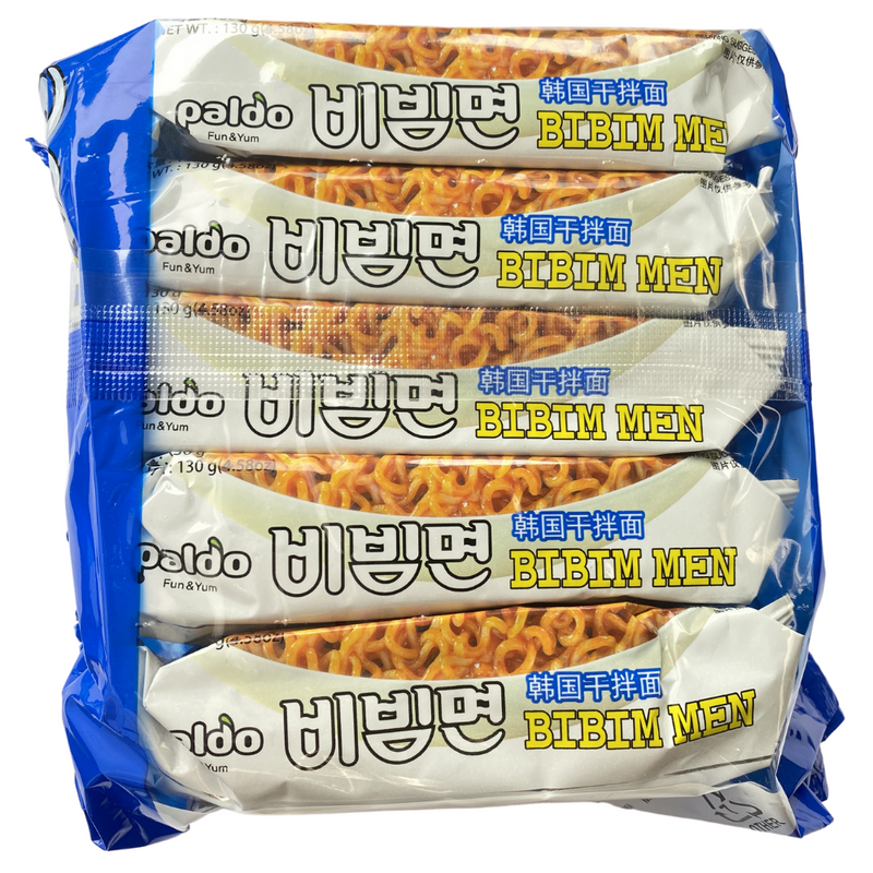 Paldo Bibim Myeon (Spicy Cold Noodles) Multipack (5 Packs per Order)