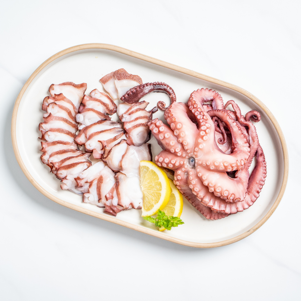 [SEPARATE FREE SHIPPING] Trimmed Wild Stone Octopus Legs 300g x 3 packs + Wild Stone Octopus Slices 150g x 3 packs per order