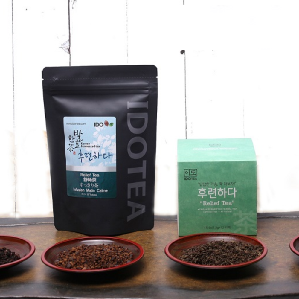 IDO Tea Fermented Herbal Tea - Relief Tea for Calming Effect (1.2g x 30 teabags)