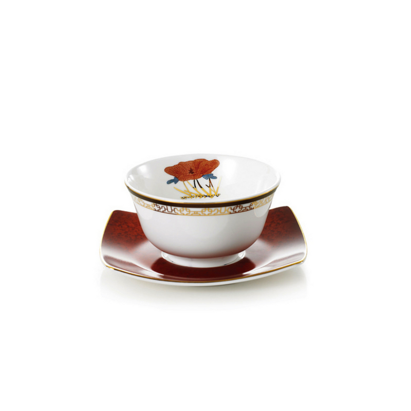 [HANKOOK CHINAWARE] Cho Choong Do 6 Piece Tea Set with Tea Pot