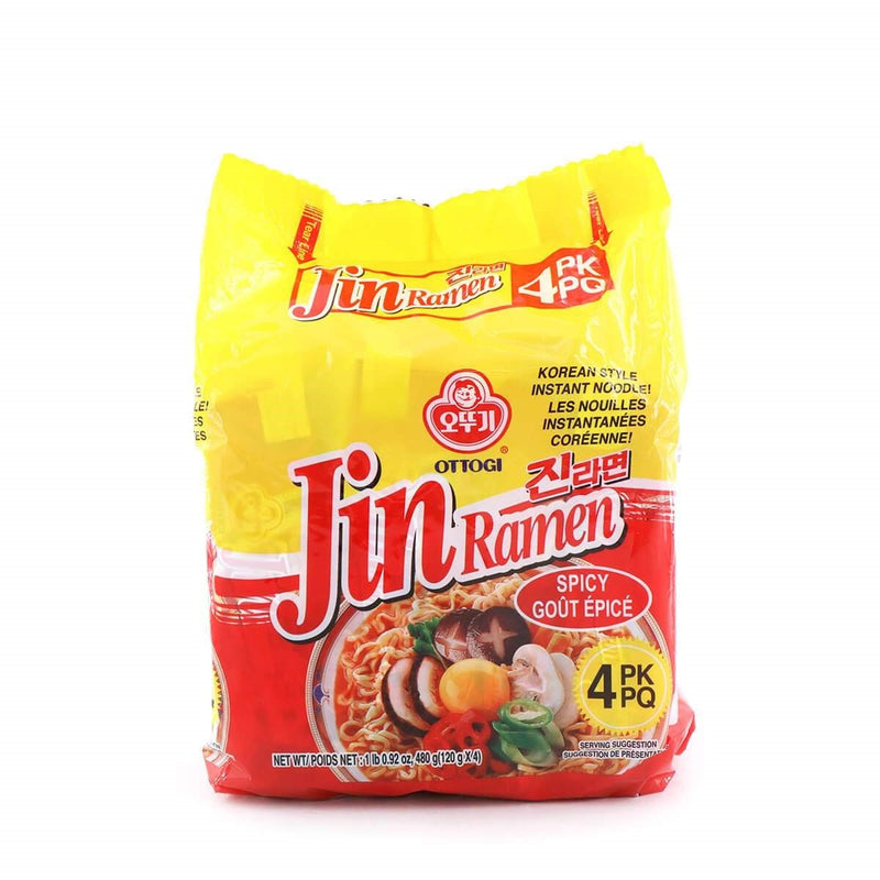 Ottogi Jin Spicy Ramen (4 Packs per Order)