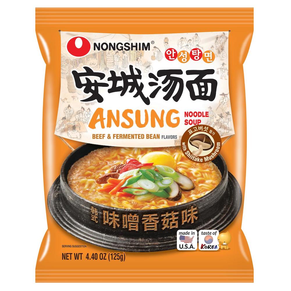 Nongshim Ansung Beef & Fermented Bean Ramen Multipack (4 Packs per Order)