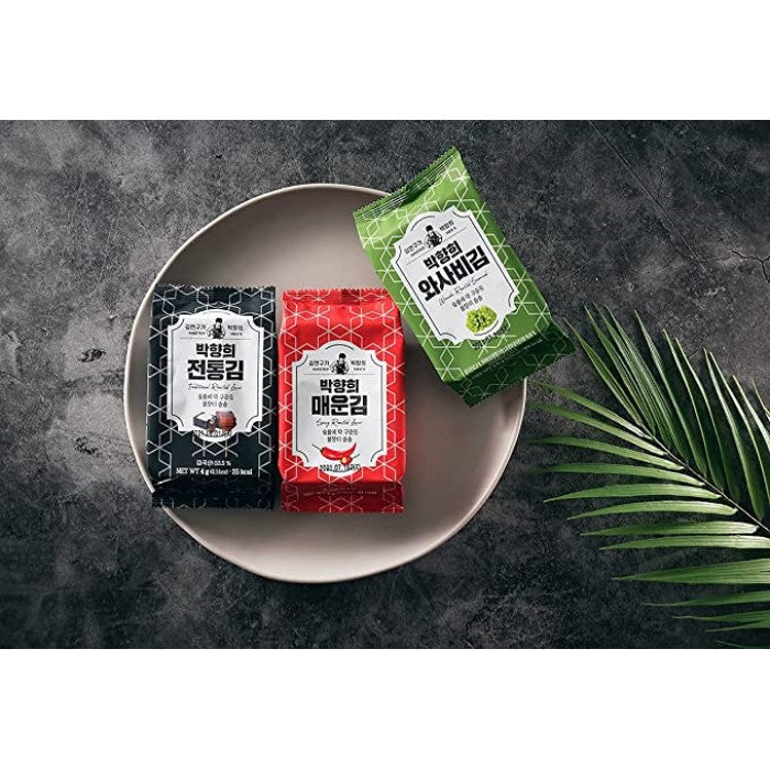 MASTER HEE's Korean Traditional Roasted Seaweed Snack 3 Individual Packs (3 Flavor Options)