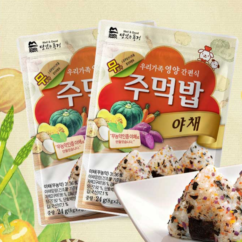 WELL & GOOD Natural Rice Seasoning Flakes 24g (8g x 3 packs) (5 different flavors)