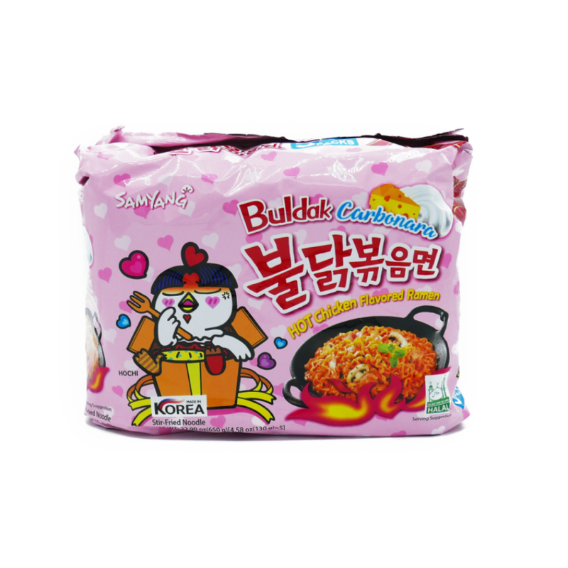 Buldak Carbonara Hot Chicken Flavor Ramen Multipack (5 Packs per Order)