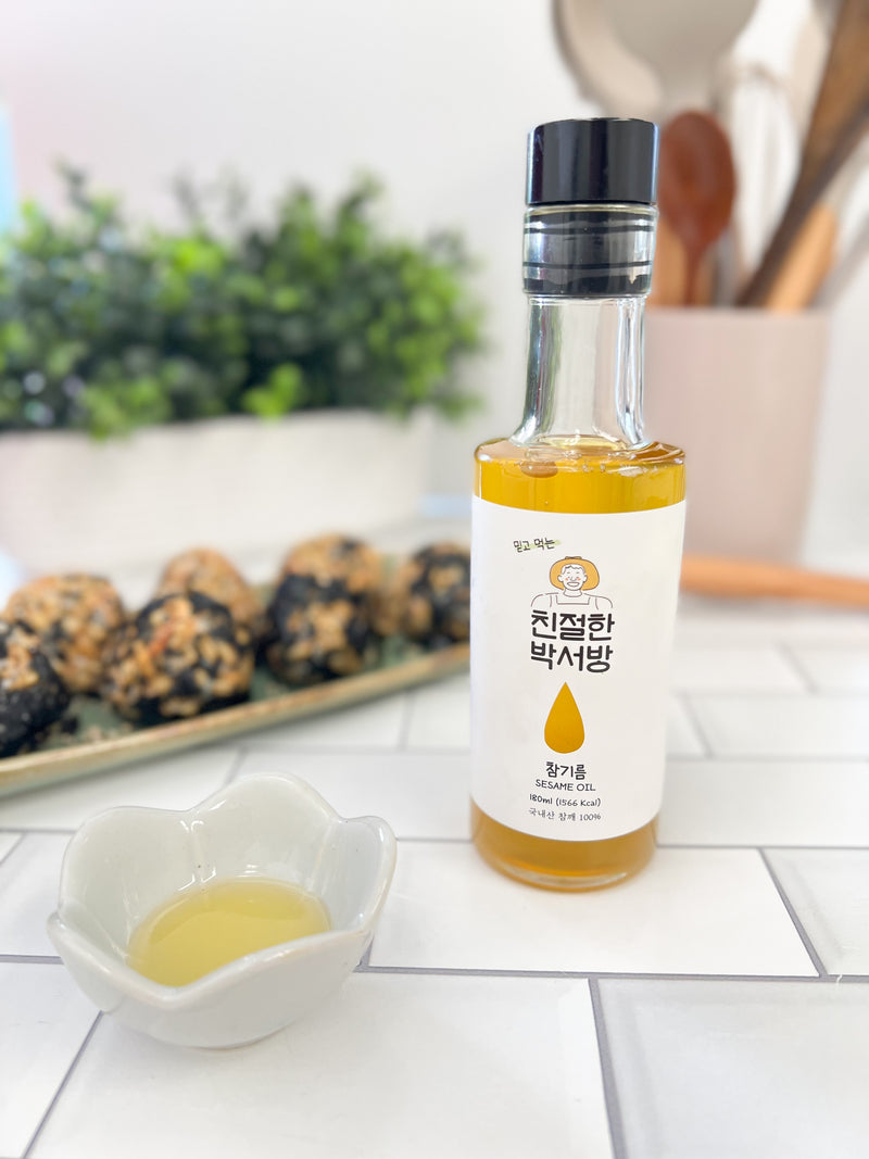 100% Korean Sesame Oil (Low Temperature Roasted) 180ml