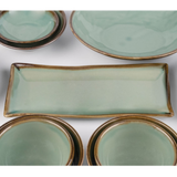 Dangozai Celadon Rectangular Plate Set (2 Medium & 2 Large)