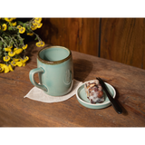Dangozai Celadon Tea Mug Set for 2 (Tea Mug, Infuser, Lid x 2)