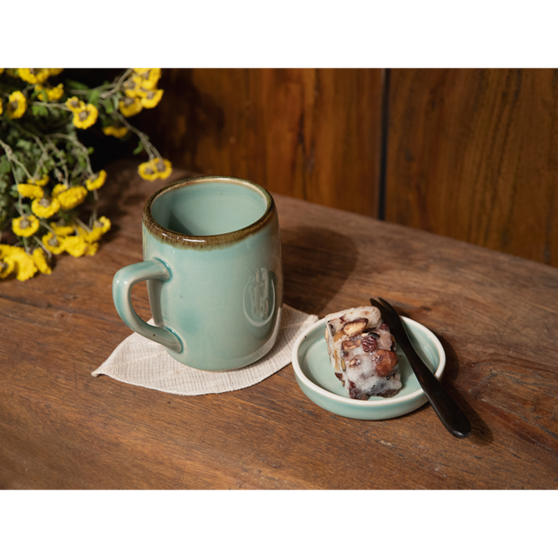 Dangozai Celadon Tea Mug Set for 2 (Tea Mug, Infuser, Lid x 2)