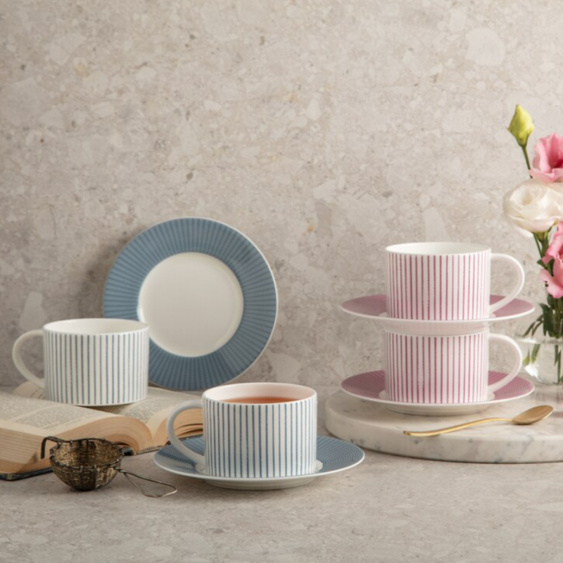 [HANKOOK CHINAWARE] Cozy Pink Coffee Set for 2