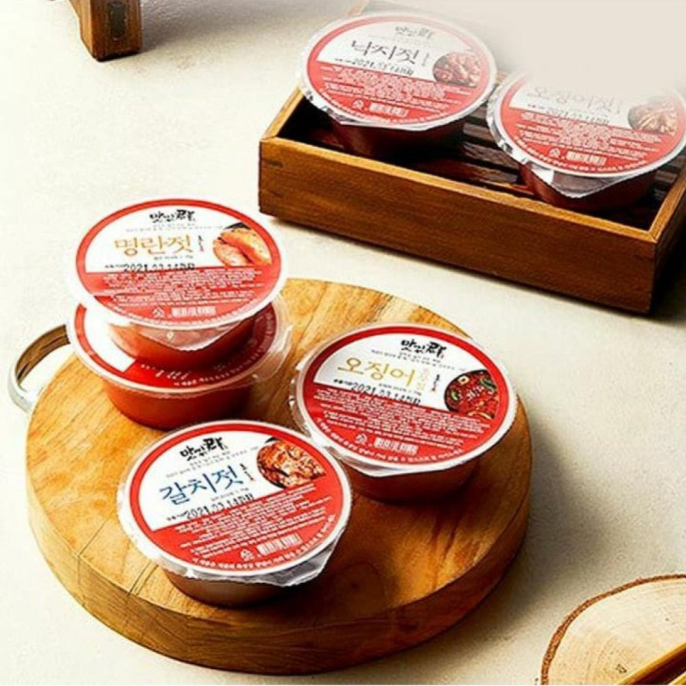 [SEPARATE FREE SHIPPING] NEW Hyosong Salted Seasoned Seafood (Jeotgal) 8 Type Set 70g Each