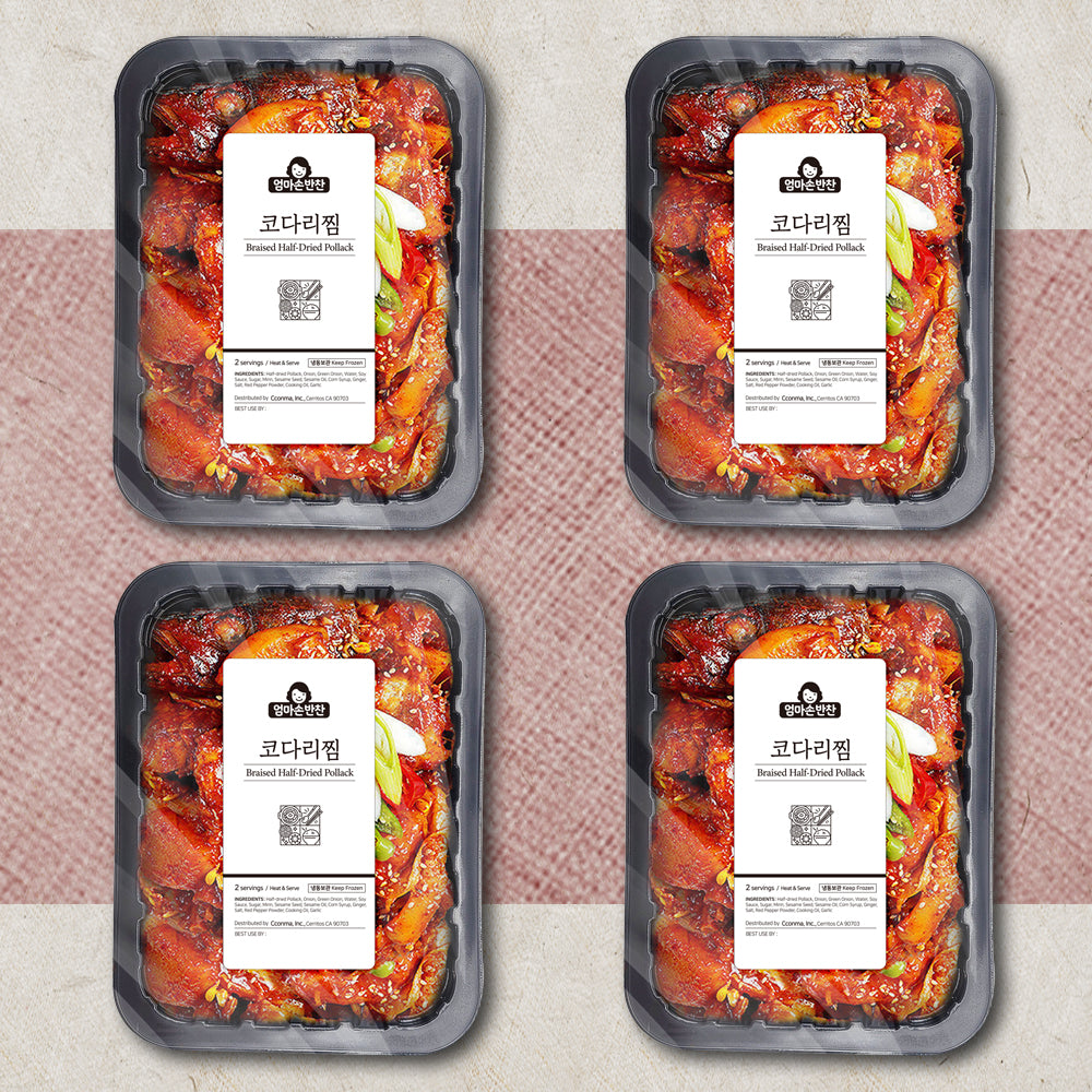 [SEPARATE NEXT DAY SHIPPING] UMMA SOHN BANCHAN Braised Half-dried Pollack Set (Kodari Jjim) (4 Packs per Set)