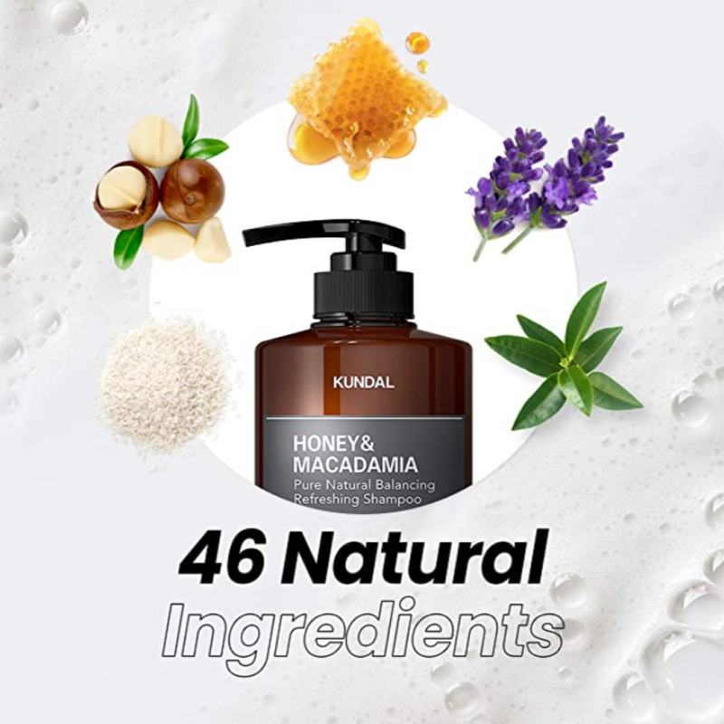 KUNDAL Natural Hair Honey & Macadamia Shampoo (Baby Powder Scent) 16.90 fl oz