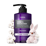 KUNDAL Honey & Macadamia Hydro-Intensive Protein Premium Natural Hair Treatment (Baby Powder Scent) 16.90 fl oz