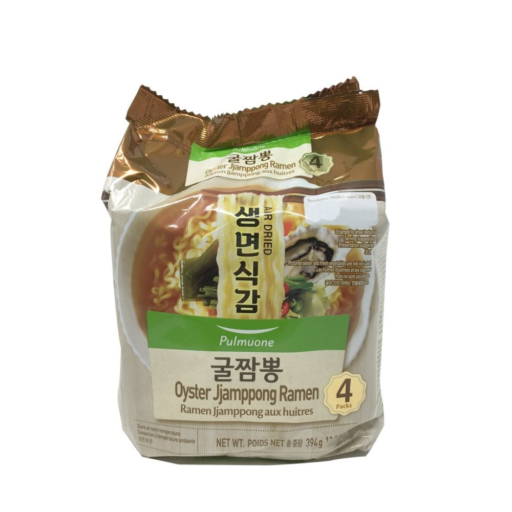 [CLEARANC SALE] Pulmuone Oyster Jjambbong Non-Fried Ramen  (4 Packs per Order) EXP. DATE: 12/10/2021