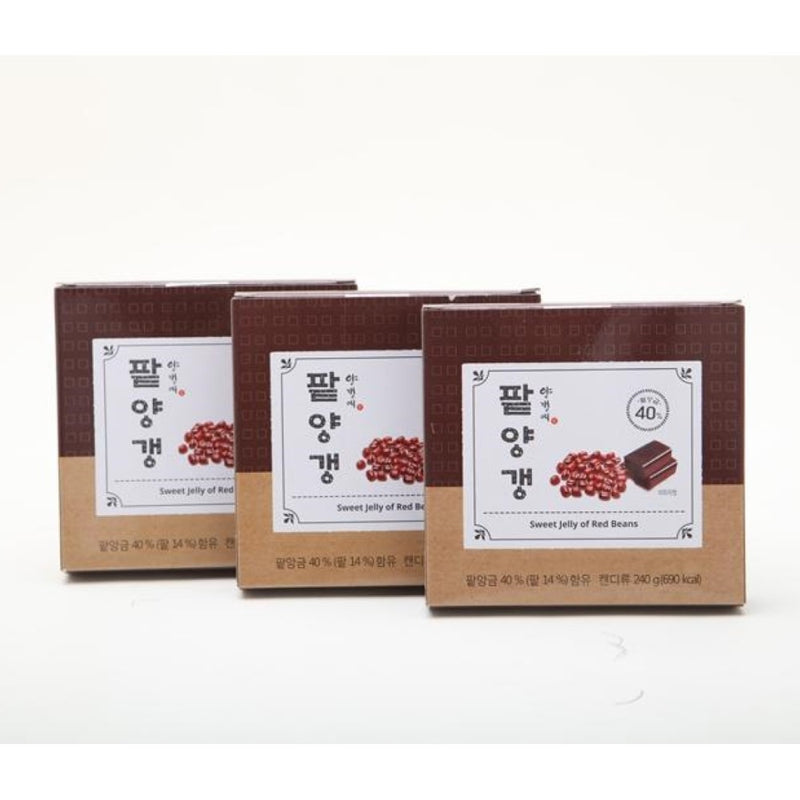 Yanggaengae Sweet Red Bean Jelly (40g * 6 pcs per box) 3 boxes per order