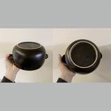 Dangozai Round Non-Cracked Ttukbaegi Earthenware Pot with Lid (Small)