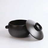 Dangozai Round Non-Cracked Ttukbaegi Earthenware Pot with Lid (Small)