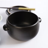 Dangozai Round Non-Cracked Ttukbaegi Earthenware Pot with Lid (Small)