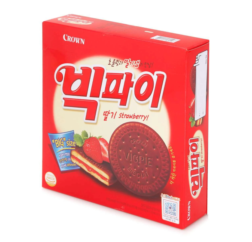 Seoul Mills presents Crown Vic Pie Strawberry (324g).