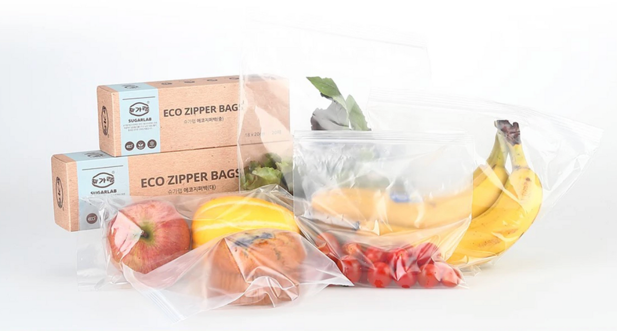 Sugarlab Eco-Friendly Zipper Bag (Medium) 20 Sheets x 3 boxes