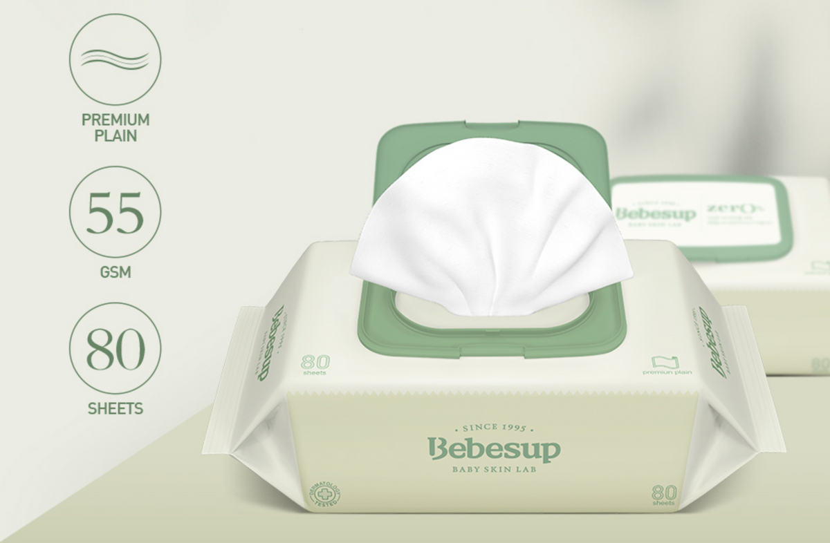 BEBESUP Hypoallergenic Baby Wipes 10 Pack (Total 800 Count)