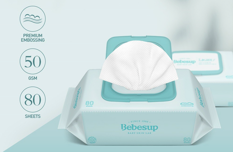BEBESUP Hypoallergenic Baby Wipes 10 Pack (Total 800 Count)