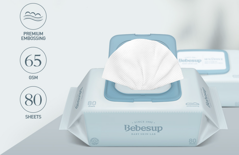 BEBESUP Hypoallergenic Baby Wipes 10 Pack (Total 800 Count)